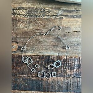 Elegant Silver Geometric Necklace